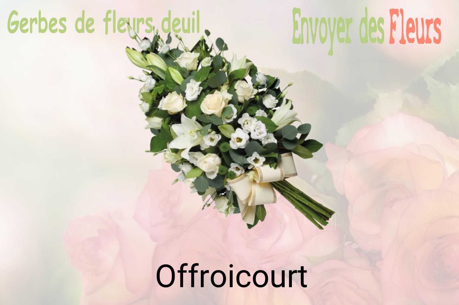Gerbe de fleurs de deuil livrée à Offroicourt